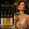 HUNKE EDP Inspired Perfume Set for Men & Women | Set of 4 Premium Long Lasting Fragrances | 8 ml Each | Travel Size Mini Perfume Gift Set | Eau de Parfum Collection - Black Oud, Oud Shahzada, Oud Envy, White Oud