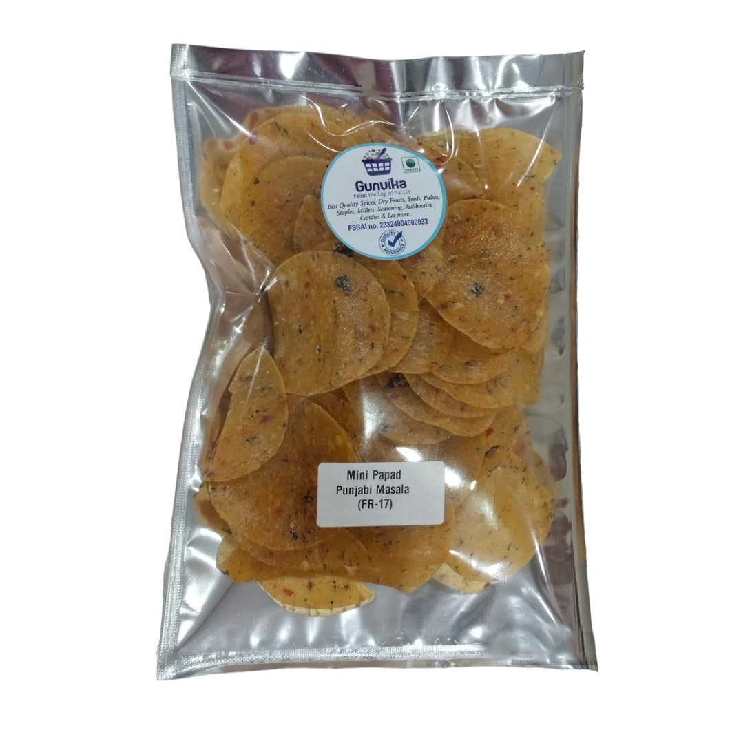 Gunvika Sabudan , Sago & Rice Flour Papad Punjabi Masala Red Chilli Flavour Papads Fr-17