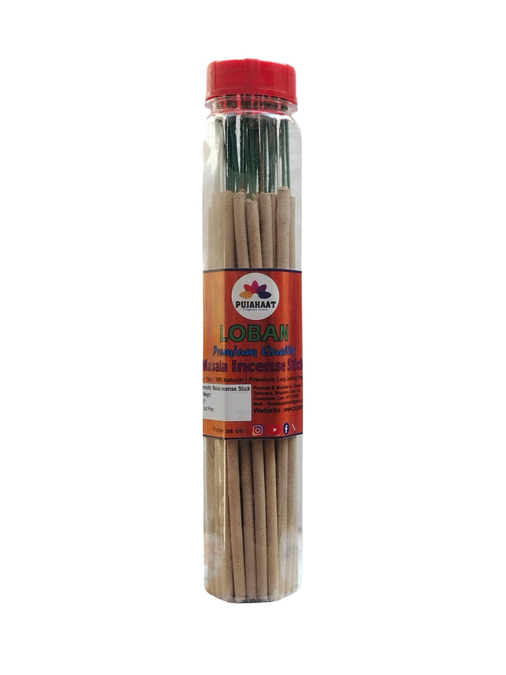 Pujahaat Loban Flora Thick Premium Natural Masala Incense Sticks Natural Loban Flora Agarbatti Nagchampa 100% Natural Fragrances - 100 Gms