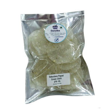 Gunvika Sabudana , Sago Papad Green Chilli Gluten-Free & Upwas-Friendly Tapioca Papads Fr-18