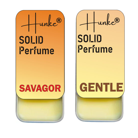 Hunke® Solid Perfume Combo | Alcohol-Free Solid Perfume for Men & Women | Long Lasting Natural Wax Fragrance | Travel Friendly Pocket Perfume | Handmade Luxury - Savagor, Aventing