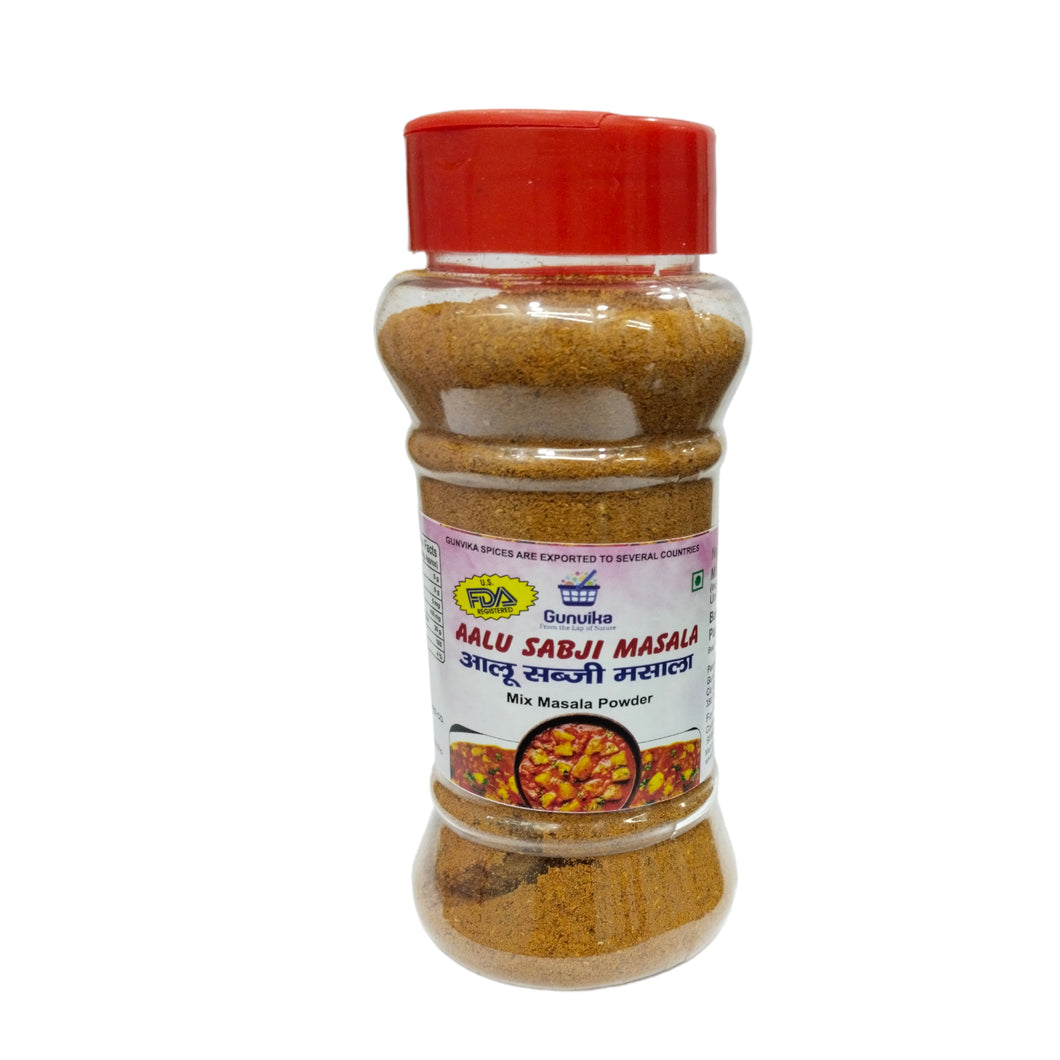 Gunvika Aloo Sabzi Masala Spice Mix | Multi Spice blend for Authentic Aloo Sabzi Masala | Zero added Colours, Fillers, Additives | Vegan | Aromatic - 100 gm