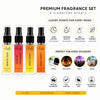 HUNKE EDP Inspired Perfume Set for Men & Women | Set of 4 Premium Long Lasting Fragrances | 8 ml Each | Travel Size Mini Perfume Gift Set | Eau de Parfum Collection - Oud al Grhm, Oud Twist, White Oud, Oud Envy
