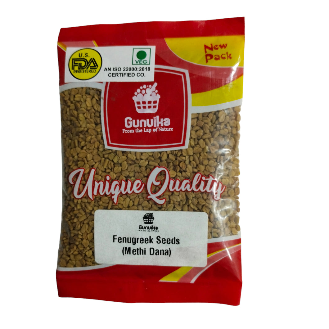 Gunvika Premium Fresh / Natural Dried Fenugreek Seeds | Whole Methi Dana Seeds | Menthi Ginja | Indian Spices & Masala