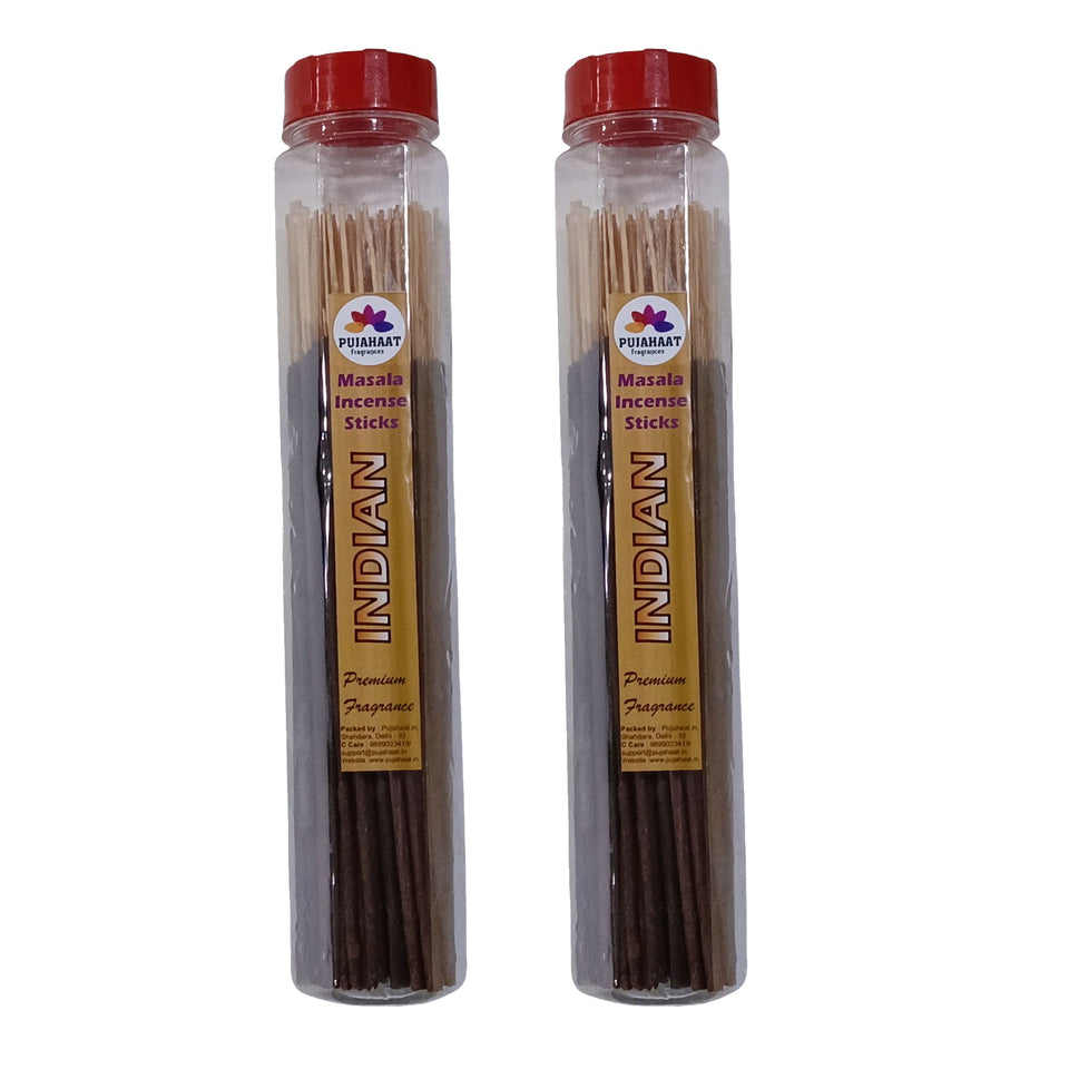 Pujahaat Premium Scented Incense Stick Masala Agarbatti | No Charcoal Incense Sticks, 100% Herbal Fragrance Agarbatti, 0% Sulphates - Indian Fragrance