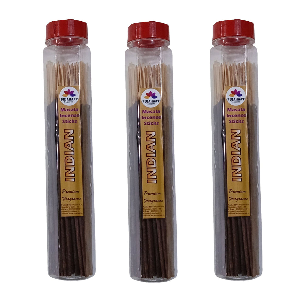 Pujahaat Premium Scented Incense Stick Masala Agarbatti | No Charcoal Incense Sticks, 100% Herbal Fragrance Agarbatti, 0% Sulphates - Indian Fragrance