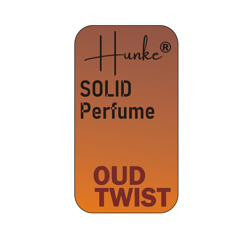 Hunke® Solid Perfume | Alcohol-Free Solid Perfume for Men & Women | Long Lasting Natural Wax Fragrance | Travel Friendly Pocket Perfume | Handmade Luxury - Oud Twist