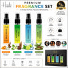 HUNKE EDP Inspired Perfume Set for Men & Women | Set of 4 Premium Long Lasting Fragrances | 8 ml Each | Travel Size Mini Perfume Gift Set | Eau de Parfum Collection - Aqua Cool, Wild Musk, Egyptian Musk, Cedar Oakmas