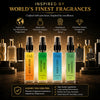 HUNKE EDP Inspired Perfume Set for Men & Women | Set of 4 Premium Long Lasting Fragrances | 8 ml Each | Travel Size Mini Perfume Gift Set | Eau de Parfum Collection - Aqua Cool, Wild Musk, Egyptian Musk, Cedar Oakmas