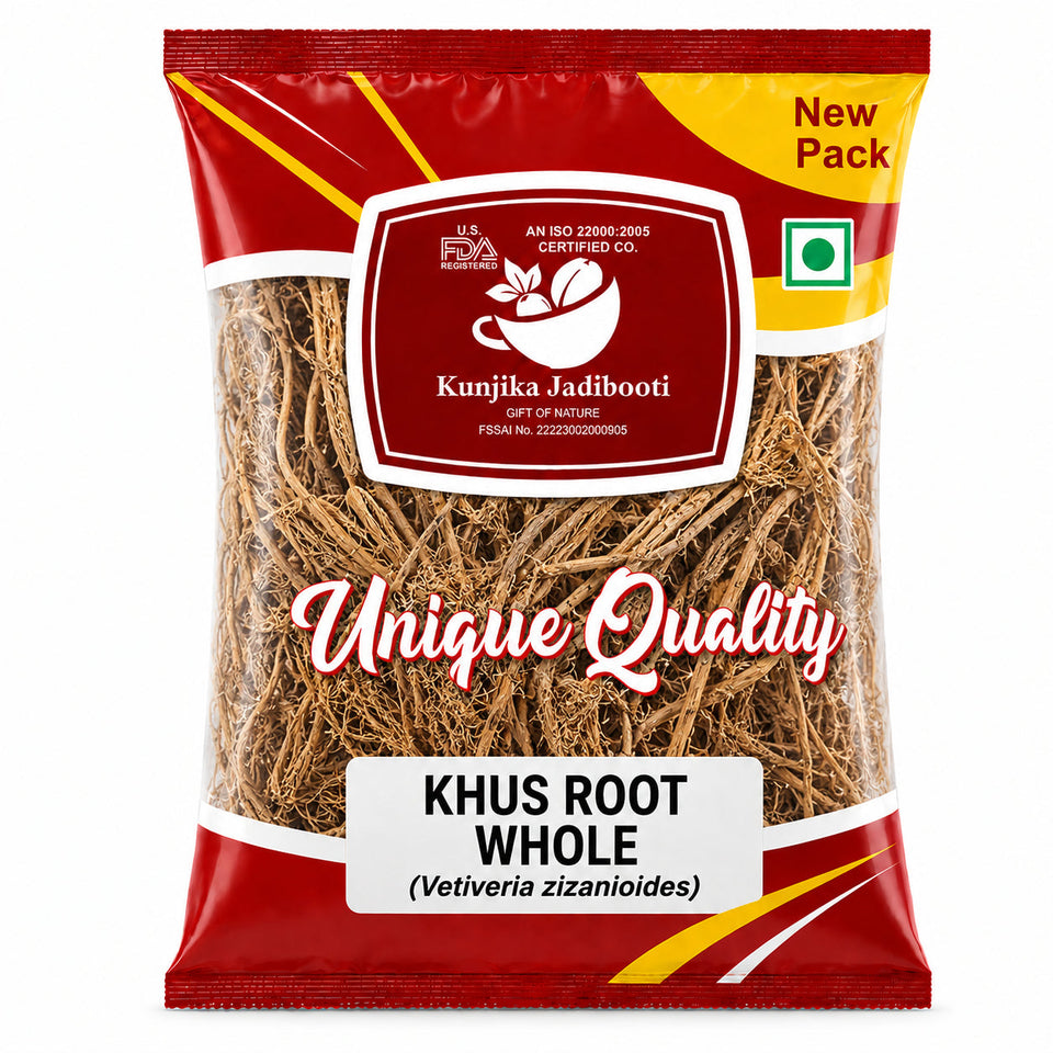 Kunjika Jadibooti Khas Root- Khus Jad - Ushira - Vetiver Roots - Vetiveria Zizanioides - Ramacham - 100 gm