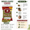 Kunjika Jadibooti Indigo Leaves Powder | For Natural Hair Colour, Smooth & Shiny Hair | Fresh Dry Raw Herbs, Ayurvedic Jadibooti Powder - 100 gm