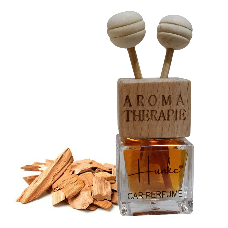 Hunke® Long Lasting Car Perfume | AC Vent Clip Car Air Freshener | Premium Fragrance | Odour Eliminator | With Reed Sticks| Easy to Fix |Car interior - Last up to 45 days - Sandalwood