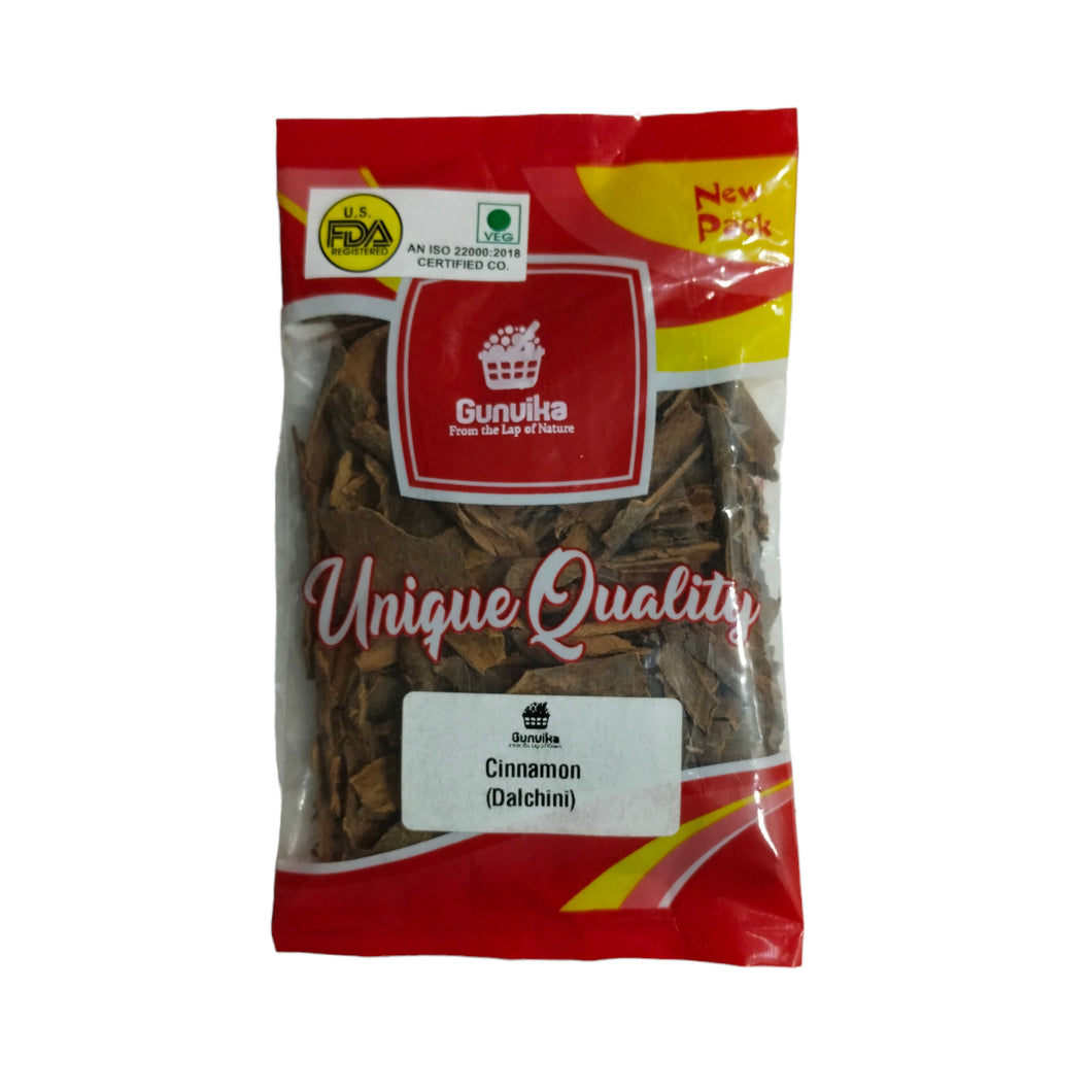 Gunvika Premium Whole Cinnamon Bark / Dalchini / Karuvapatta Organic Cassia Bark (TAJ) Sabut Dalchini / Dalchina Chekka Pesticides Free | Indian Spices & Masala