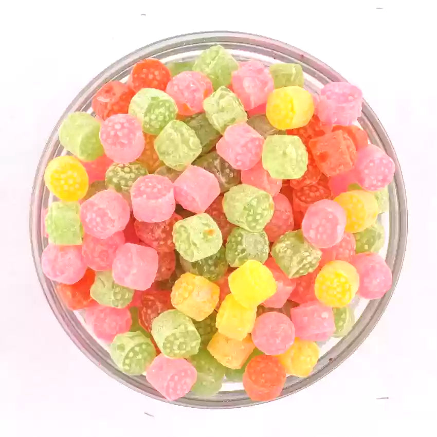 Gunvika Mixed Fruits Candy Toffee Khati Mithi Goli Candy | Flavored Sugar Candy | Sweet Candy Pack for Kids | Sugar Boiled Candy Dots - 200 gm