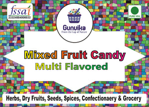 Gunvika Mixed Fruits Candy Toffee Khati Mithi Goli Candy | Flavored Sugar Candy | Sweet Candy Pack for Kids | Sugar Boiled Candy Dots - 200 gm