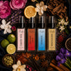 HUNKE EDP Inspired Perfume Set for Men & Women | Set of 4 Premium Long Lasting Fragrances | 8 ml Each | Travel Size Mini Perfume Gift Set | Eau de Parfum Collection - Ombre Raw, Leather Love, Nomade, Wood n bloom