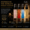 HUNKE EDP Inspired Perfume Set for Men & Women | Set of 4 Premium Long Lasting Fragrances | 8 ml Each | Travel Size Mini Perfume Gift Set | Eau de Parfum Collection - Ombre Raw, Leather Love, Nomade, Wood n bloom