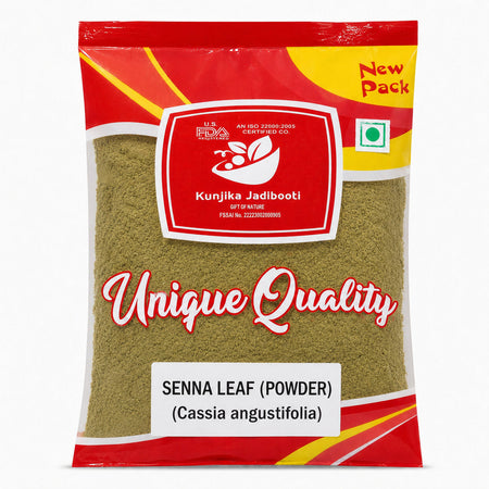 Kunjika Jadibooti Senna Leaves Powder | Nilavarai | Sanay | Cassia angustifolia | Alexandrina| Cassia Angustifolia| Sonamukhi Patta| Sanay Patti |Sonamukhi Leaves Powder 100 gm