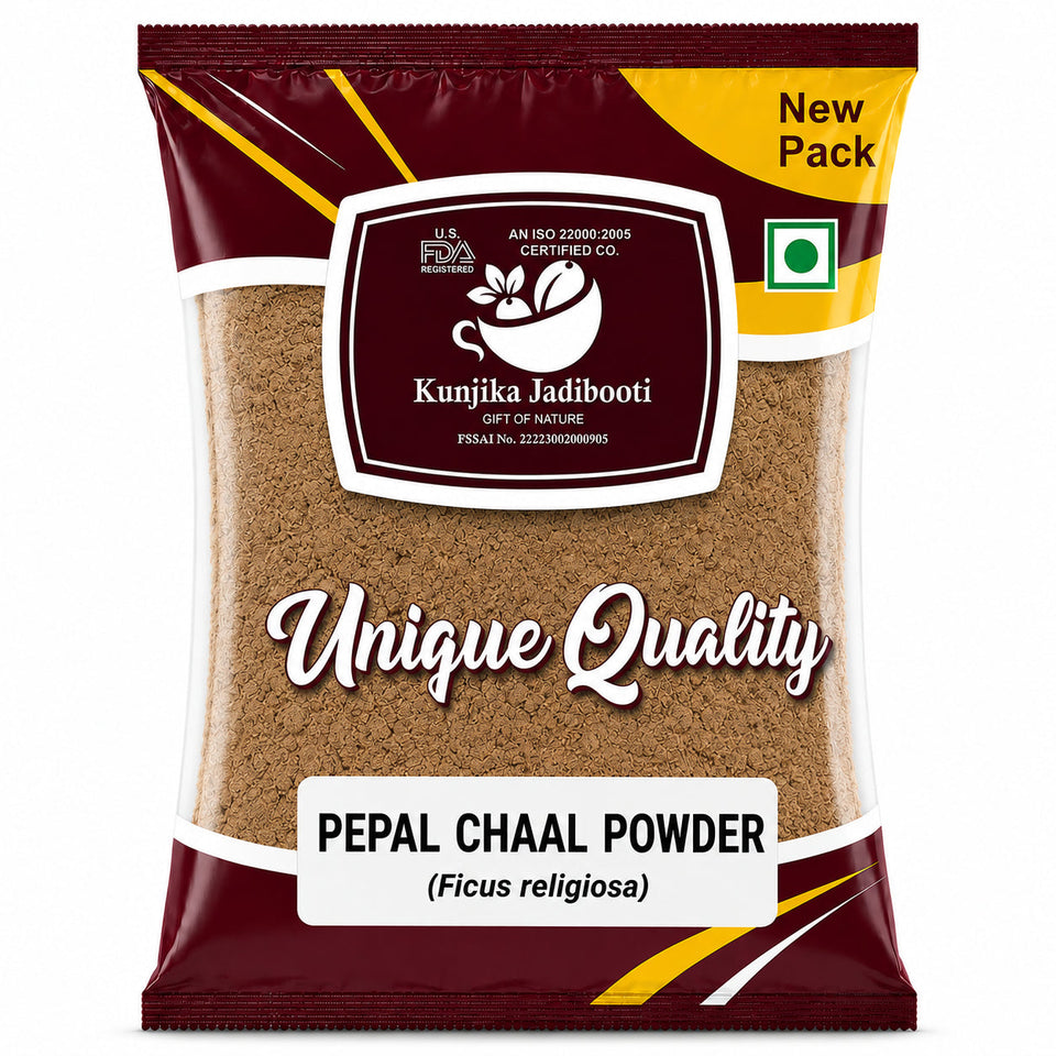 Kunjika Jadibooti Pipal Chaal Powder - Peepal Bark - Pipal Chhal - Ficus religiosa Powder - 100 gm
