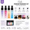 HUNKE EDP Inspired Perfume Set for Men & Women | Set of 4 Premium Long Lasting Fragrances | 8 ml Each | Travel Size Mini Perfume Gift Set | Eau de Parfum Collection - Passcode, Gentle, Black Men, Men Love