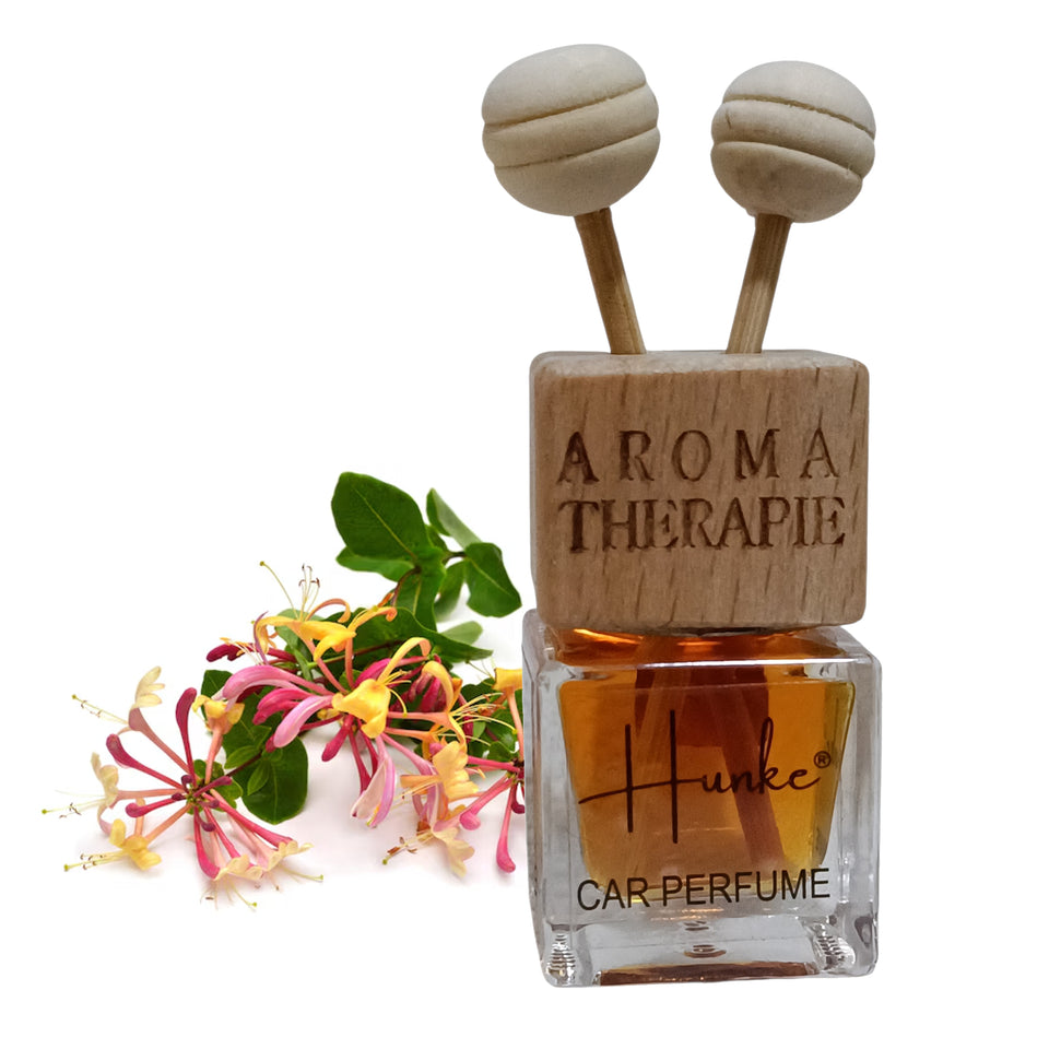 Hunke® Long Lasting Car Perfume | AC Vent Clip Car Air Freshener | Premium Fragrance | Odour Eliminator | With Reed Sticks| Easy to Fix |Car interior - Last up to 45 days - Honey Suckle