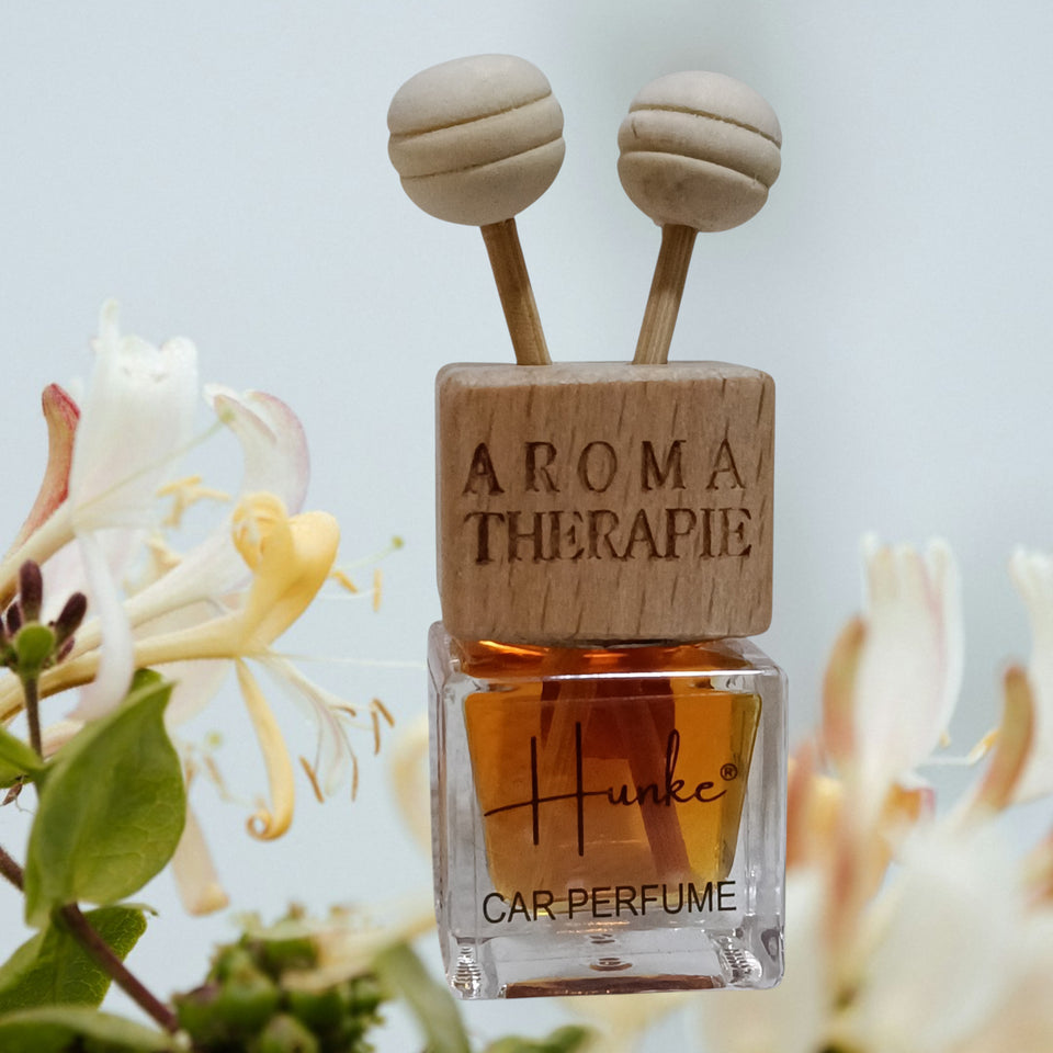 Hunke® Long Lasting Car Perfume | AC Vent Clip Car Air Freshener | Premium Fragrance | Odour Eliminator | With Reed Sticks| Easy to Fix |Car interior - Last up to 45 days - Honey Suckle