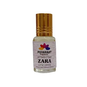 Pujahaat Premium Alcohol-Free Attar | Ittar 6ml, Long-Lasting Travel Size Roll-On, Best Oriental Attar Fragrance Oil - Zara