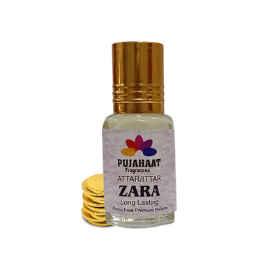 Pujahaat Premium Alcohol-Free Attar | Ittar 6ml, Long-Lasting Travel Size Roll-On, Best Oriental Attar Fragrance Oil - Zara