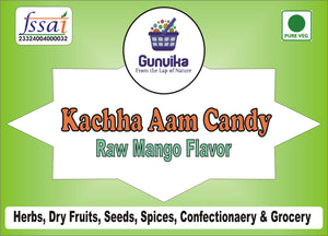 Gunvika Kachcha Mango Candy | Kachi Keri | Kaccha aam | Raw mango flavoured | Sugar Boiled Candy - 200 gm