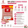 Kunjika Jadibooti Dried Natural Lotus Petal Powder - Nelumbo Nucifera - kamal phool patti - Dry Lotus Flower Powder For Aurvedic Purpose - 100 gm