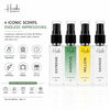 HUNKE EDP Inspired Perfume Set for Men & Women | Set of 4 Premium Long Lasting Fragrances | 8 ml Each | Travel Size Mini Perfume Gift Set | Eau de Parfum Collection - Extreme, Aventus, Million, Savage