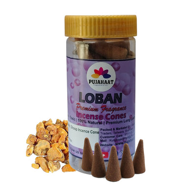 Loban Fragrance Premium Scented Incense Dhoop Cone by Pujahaat | No Charcoal No Bamboo | for Pooja, Rituals & Special Occasions, Dhoop Batti - 100 Gms