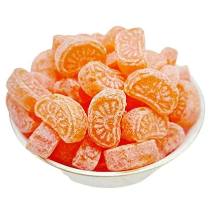 Gunvika Orange Candy | Flavoured Sugar Candy | sweet candy pack for kids | Sweet & Tangy Candy Tangy Candy - 200 gm