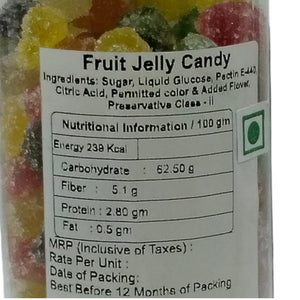 Gunvika Mixed Fruits Jelly Bites Sugar Coated Candy Mix fruits Jelly Candy Sweet Sour - 200 gm