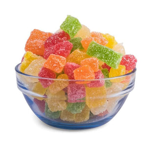 Gunvika Mixed Fruits Jelly Bites Sugar Coated Candy Mix fruits Jelly Candy Sweet Sour - 200 gm