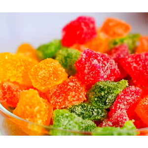 Gunvika Mixed Fruits Jelly Bites Sugar Coated Candy Mix fruits Jelly Candy Sweet Sour - 200 gm