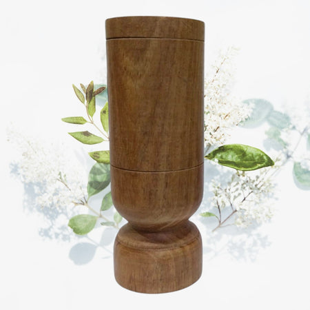 Kunjika Jadibooti Vijaysar Wood Glass 90 ml | Ayurvedic Pterocarpus Marsupium Herbal Tumbler | Vijaysar Ki Lakdi Ka Bija Glass for Sugar Care