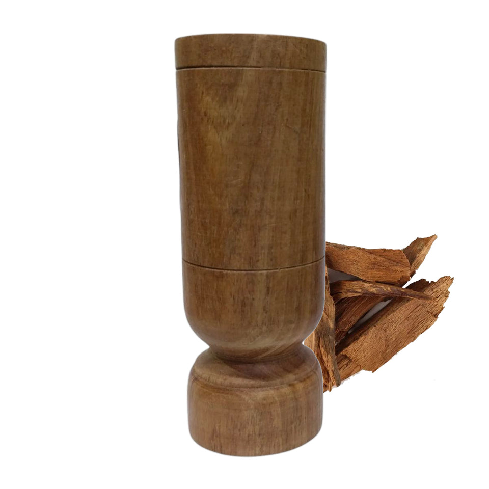 Kunjika Jadibooti Vijaysar Wood Glass 90 ml | Ayurvedic Pterocarpus Marsupium Herbal Tumbler | Vijaysar Ki Lakdi Ka Bija Glass for Sugar Care