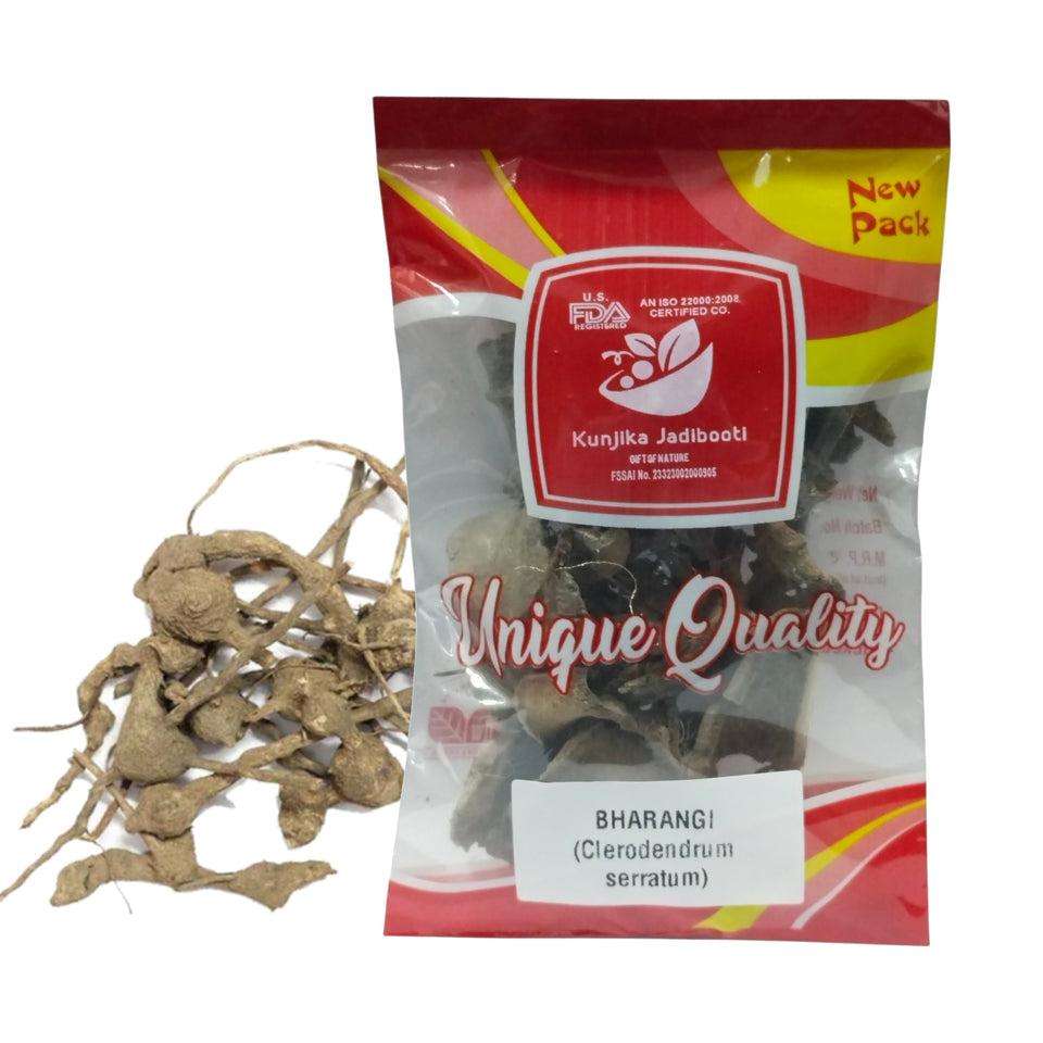 Kunjika Jadibooti Bharangi, Bharang Mool, Serrate glory bower-(Bharang)-Baranghi-Bhadangi Clerodendron Serratum, 100 Grams