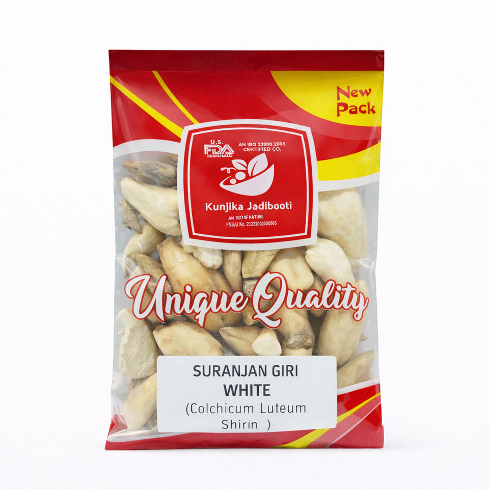 Kunjika Jadibooti Suranjan Giri Meethi (Suranjan Shirin) Whole – Premium Ayurvedic Herb | Sweet Colchicum Root | Natural Raw Herb for Traditional Ayurvedic Preparations | 100% Pure & Natural