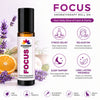 Pujahaat Focus Aromatherapy Roll-on | Blend of Essential Oils |  Boost Productivity & Mental Clarity | Reduces Distractions & Brain Fog | Ideal for Students & Professionals 10ml/0.33 fl oz - Focus Roll-on
