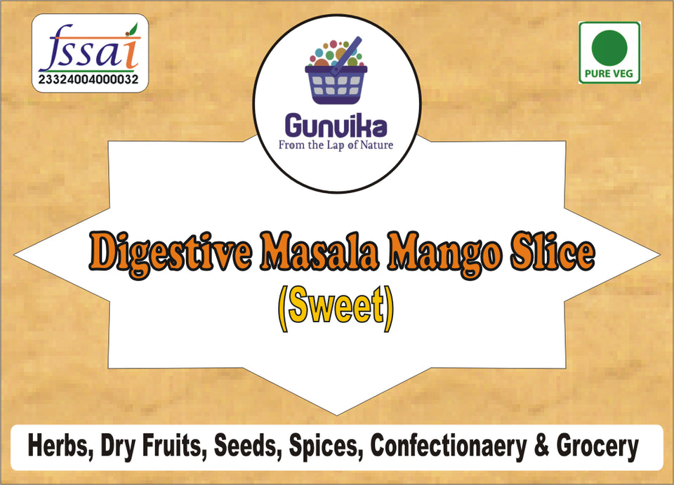 Gunvika Mango Slice Sweet Churan | Aam papad Sweet slice | Masala Mango Chips| Mukhwas Chatpata Aam Papad Digestive Mouth freshener - 200 gm