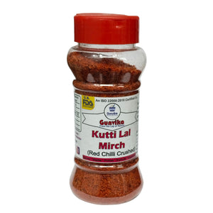 Gunvika Red Chilli Crushed | Lal Mirch Kutty with Natural Oils | Zero added Colours, Fillers, Additives | Vibrant Red Colour | Vegan | Aromatic - 100 gm