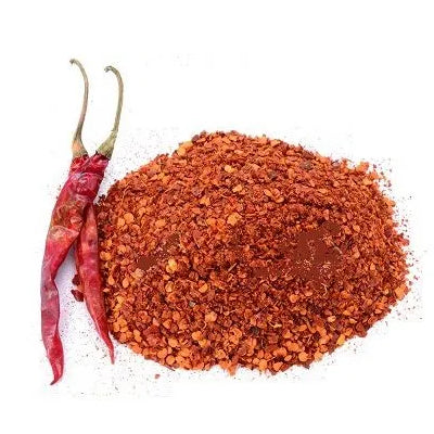 Gunvika Red Chilli Crushed | Lal Mirch Kutty with Natural Oils | Zero added Colours, Fillers, Additives | Vibrant Red Colour | Vegan | Aromatic - 100 gm