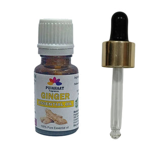 Pujahaat Ginger Essential Oil (Zingiber Officinale) 100% Pure & Natural Undiluted Essential Oil Organic Oil For Scalp, skin / Massage Oil Aromatherpy - Vegan & Cruelty free - 15 ml