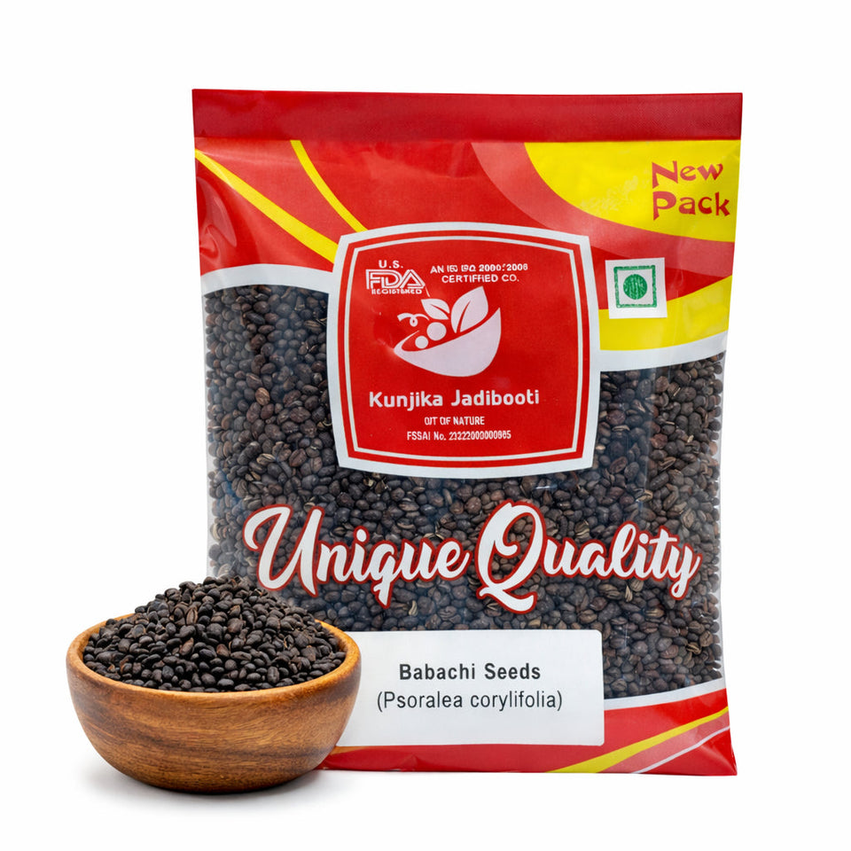 Kunjika Jadibooti Babchi Seed |Babachi Seed | Psoralea corylifolia Seed |Bakuchi Seed 100 Gram