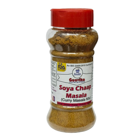 Gunvika Soya Chaap Masala Spice Mix | Multi Spice blend of Authentic Soya Chaap Masala | Zero added Colours, Fillers, Additives | Vegan | Aromatic - 100 gm