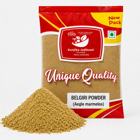 Kunjika Jadibooti Belgiri Powder | Bealgiri - Bael Phal Dry| Aegle Marmelos | Wood Apple 100 gm