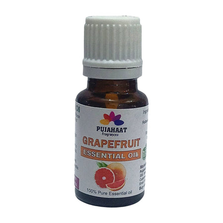 Pujahaat Grapefruit (Citrus paradisi) Essential Oil | 100% Natural Aromatherapy Oil for Skin & Hair | Ideal for Aromatherapy, Soap Making, and DIY Projects - Vegan & Cruelty free - 15 ml