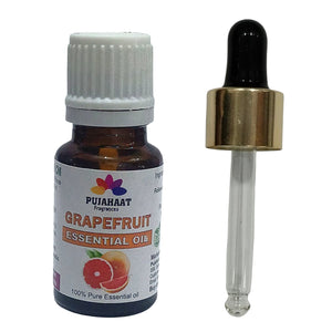 Pujahaat Grapefruit (Citrus paradisi) Essential Oil | 100% Natural Aromatherapy Oil for Skin & Hair | Ideal for Aromatherapy, Soap Making, and DIY Projects - Vegan & Cruelty free - 15 ml